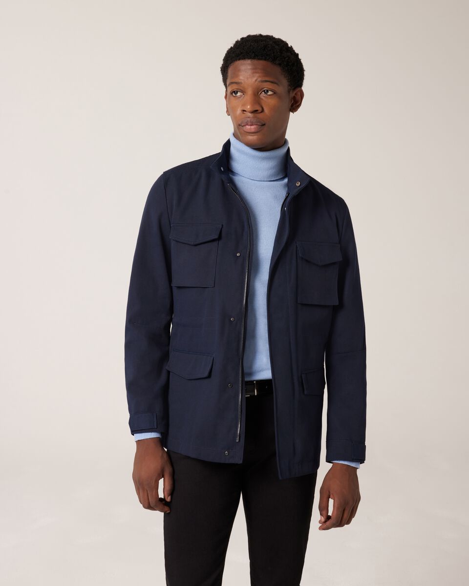 4 Pocket Utility Tech Jacket, Navy, hi-res